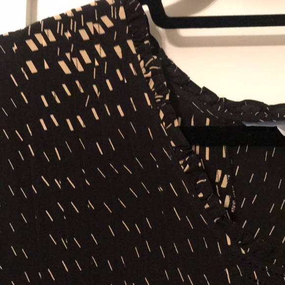 Anthropologie Black and Tan patterned top size 4 - Picture 2 of 4